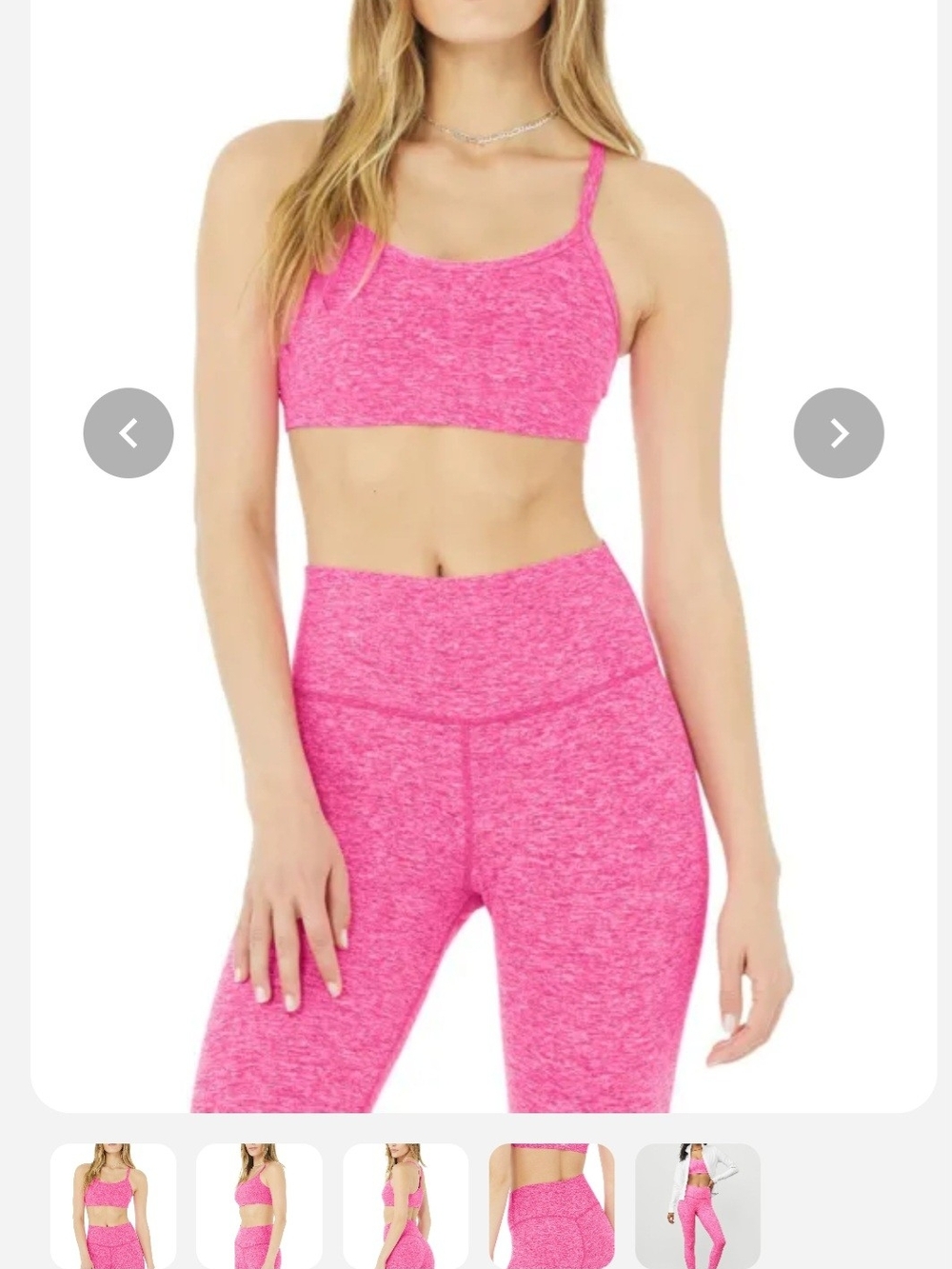 ALO Yoga Set In Neon Pink Heather